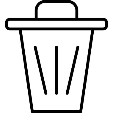 Çöp. Web simgesi basit illüstrasyon