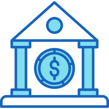 Bina. Web simgesi basit illüstrasyon