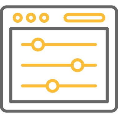 Tarayıcı. Web simgesi basit illüstrasyon