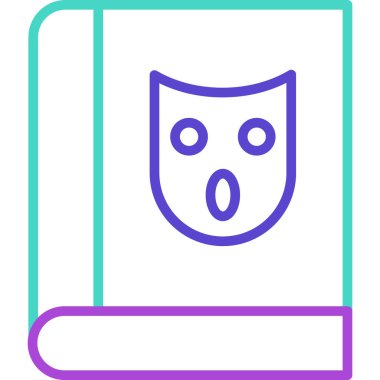 Kitap simgesi, modern basit illüstrasyon tasarımı