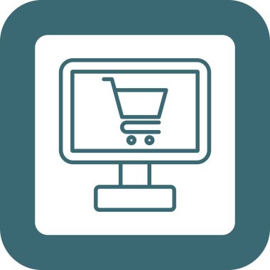 İnternetten alışveriş. Web simgesi