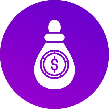 Eşsiz dolar sikke vektör çizgisi simgesi