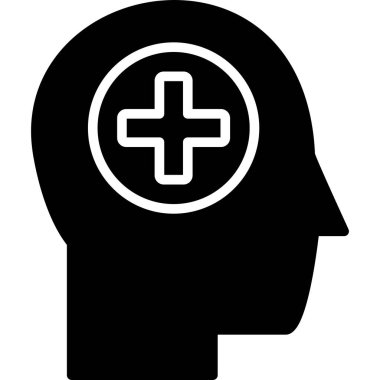 Beyin. Web simgesi basit tasarım