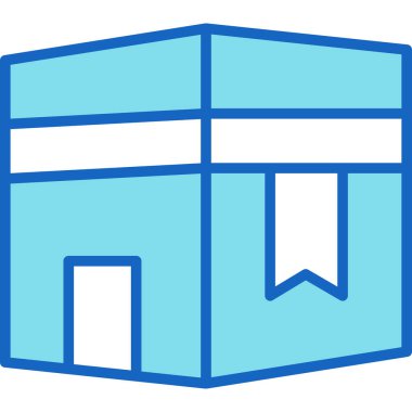 Kutu. Web simgesi basit illüstrasyon