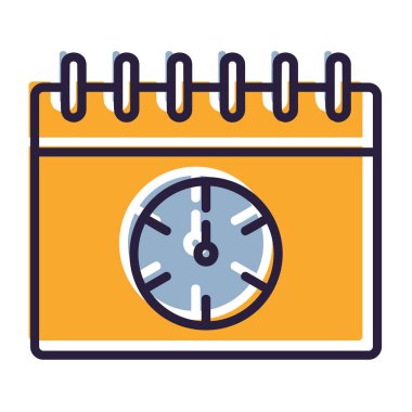 Saat simgesi vektör illüstrasyonu