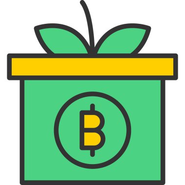 kutucuk bitcoin bicoin simgesi ana hat biçiminde