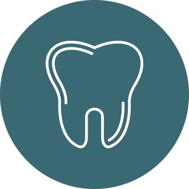 Modern diş simgesinin vektör çizimi