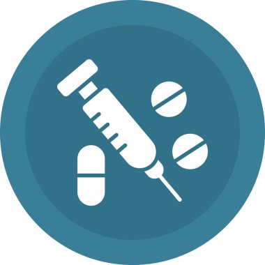 tıbbi yuvarlak yuvarlak simge