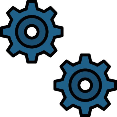 Dişliler. Web simgesi basit tasarım