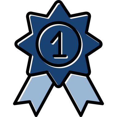 Madalya ikonu. Düz dizayn. vektör illüstrasyonu.