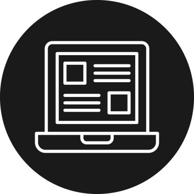 Kişisel ve ticari kullanım için dizüstü vektör simgesi simgesi vektör çizimi..