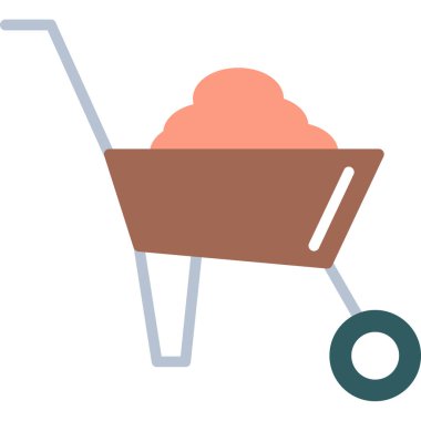 El arabası. Web simgesi basit illüstrasyon