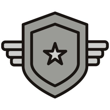 military badge icon vector illustration