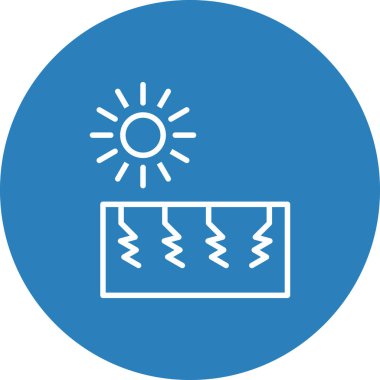 Güneş enerjisi simgesinin vektör illüstrasyonu