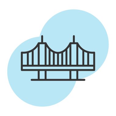 Beyaz arkaplan, vektör, illüstrasyon üzerinde izole köprü düz simgesi