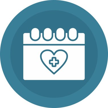 Kalp ikonu vektör illüstrasyonu