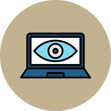 Bilgisayar ikonlu göz. özet çizimi