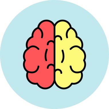 Beyin. Web simgesi basit tasarım