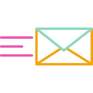 e- posta ileti simgesi. Web için basit ileti vektör simgeleri çizimi