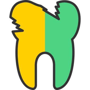 Diş simgesi. Diş vektör simgesi web için basit örnek