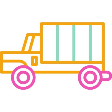 araba dağıtım simgesi vektör illüstrasyonu