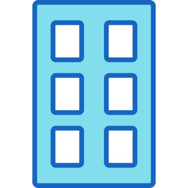 Bina. Web simgesi basit illüstrasyon