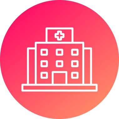 Bir hastane simgesinin vektör illüstrasyonu