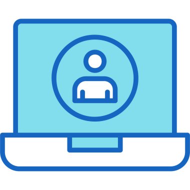 Dizüstü bilgisayar simgesi vektör çizimi