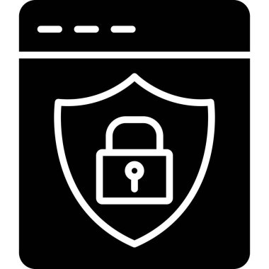 güvenlik simgesi vektör illüstrasyonu