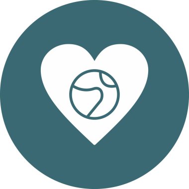 Modern kalp simgesinin vektör illüstrasyonu