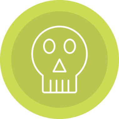 Kafatası simgesi. Düz tasarım