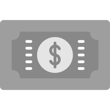 Dolar gagalı düz vektör simgesi