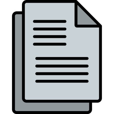 belge simgesi vektör illüstrasyonu