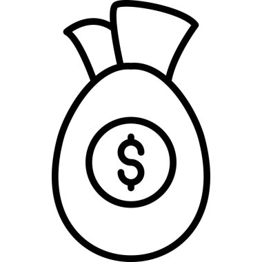 para çantası simgesi, basit tasarım