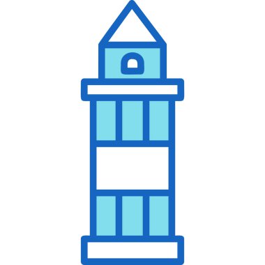 Deniz feneri. Web simgesi basit illüstrasyon