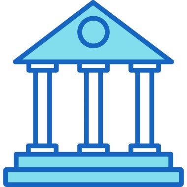 Bina. Web simgesi basit illüstrasyon