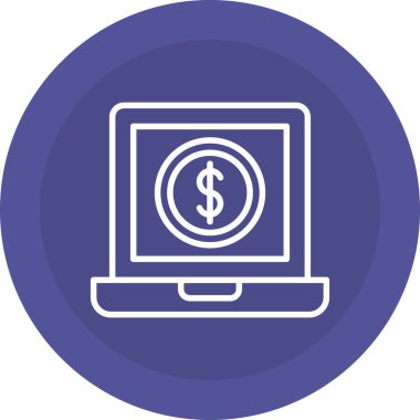 Dolar. Web simgesi basit illüstrasyon