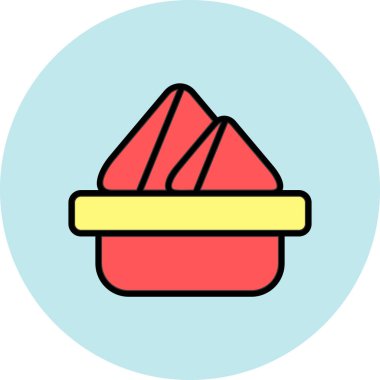 Kek. Web simgesi basit illüstrasyon