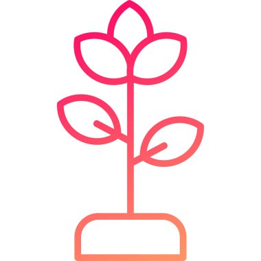 Çiçek. Web simgesi basit illüstrasyon