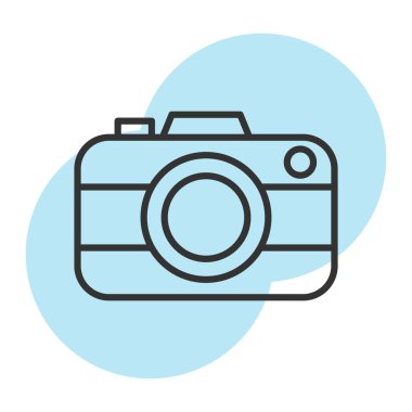 Kamera Basit Vektör Simgesi İllüstrasyonu