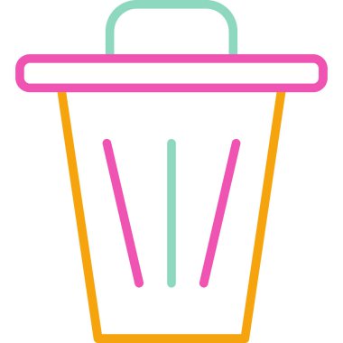 Çöp. Web simgesi basit illüstrasyon