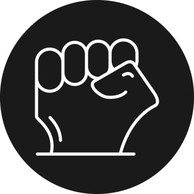 Yumruk. Web simgesi basit tasarım