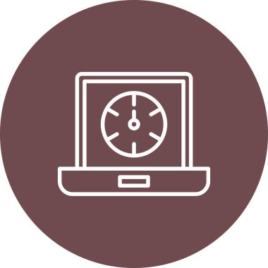 Saat Vektörü Kabartma Simgesi Tasarımı