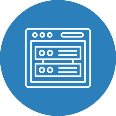 Web arayüzü simgesi, vektör illüstrasyonu