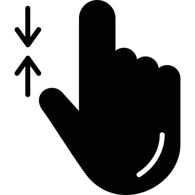 parmak hareketi el simgesi ana hat biçiminde