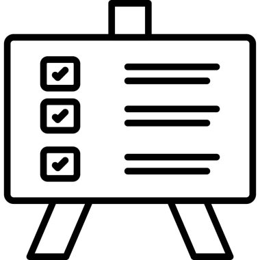 Kontrol listesi. Web simgesi basit tasarım