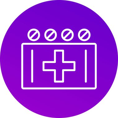 Bir tablet simgesinin vektör illüstrasyonu