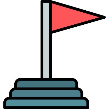 bayrak simgesi, vektör illüstrasyonu