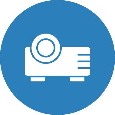 Mavi bir kamera simgesinin vektör illüstrasyonu