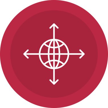 küresel simge vektör çizim